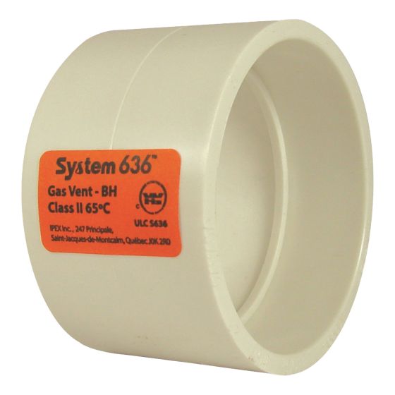 Manchon Système 636 en PVC FGV, femelle, 3", blanc