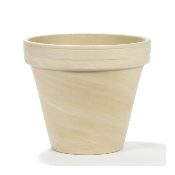 Pot standard en granit, blanc, 20 cm
