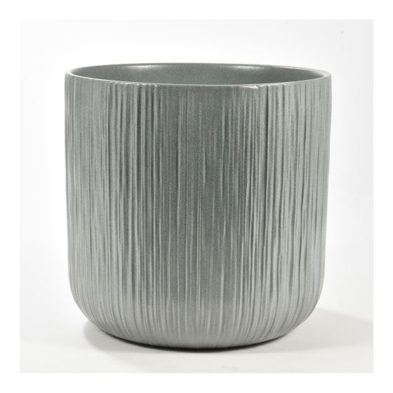 Cache-pot, gris, 19 cm