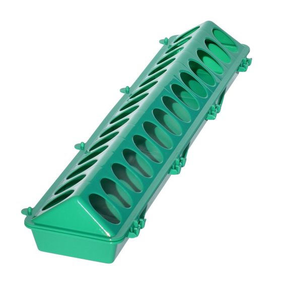 Mangeoire au sol en plastique pour volaille, 20", lime