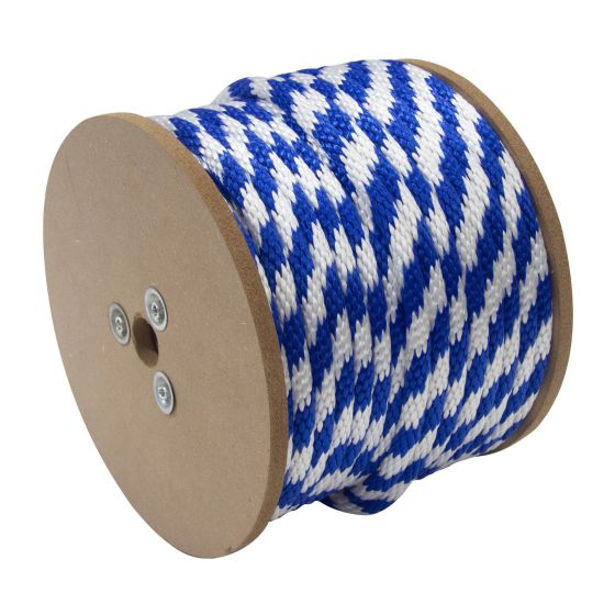Smooth Polypropylene Braid Rope - Blue/White - 5/8" x 200'