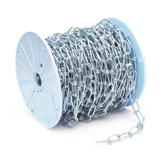 Chaîne Tenso pour machine à maillon torsadé, fini zinc, 2/0 - 8/64" x 100'