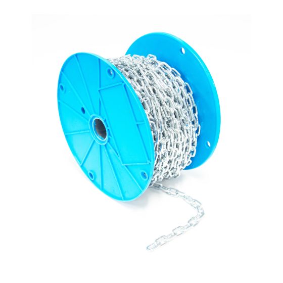 Straight Link Machine Chain - #4 - Zinc - 1/8" x 100'