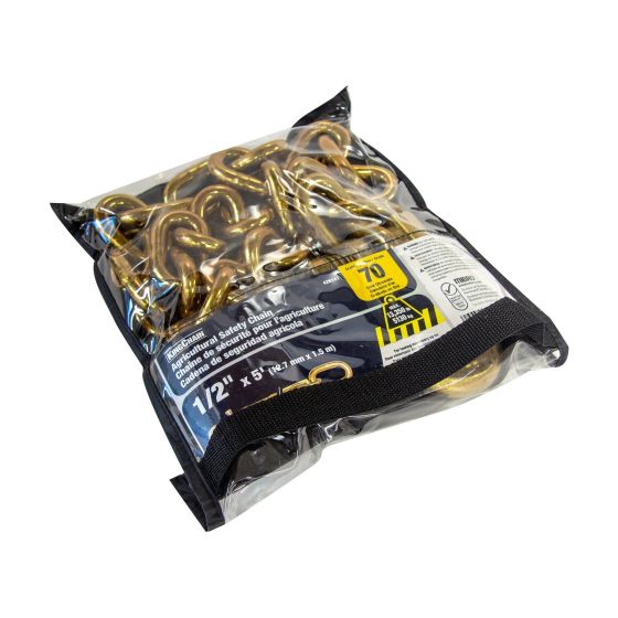 Grade 70 Self-Colored Tractor Safety Chain - 1/2" x 5' - Natural