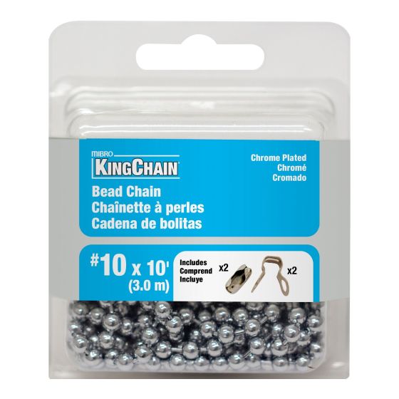 Bead Chain - #10 x 10' - Chrome Finish