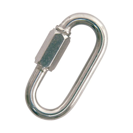 Maillon rapid, fini acier inoxydable, 3/16"