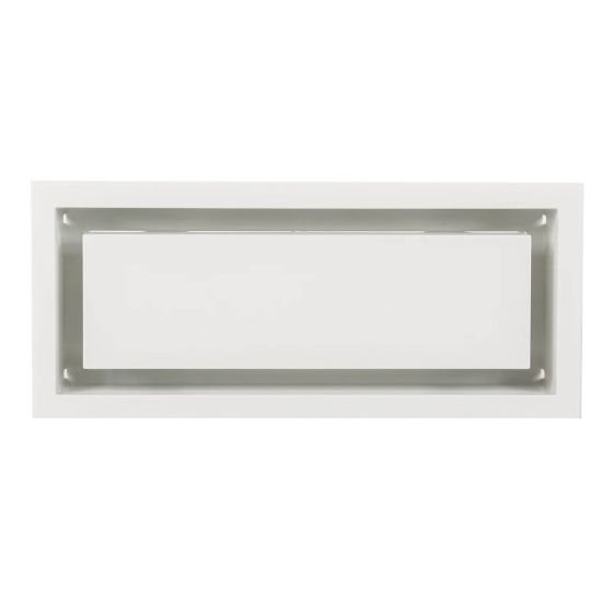 Évent mural encadré Aria Lite, blanc, 4" x 10"