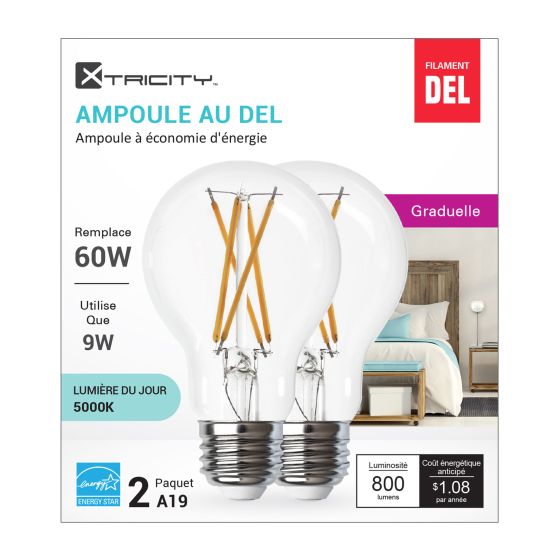 LED TYPE A CLEAR-FIL / 9W / 120V / 5000K Daylight (2)