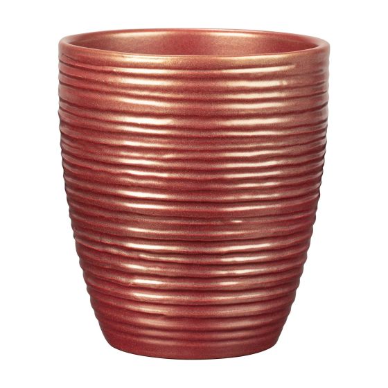 Ceramic Cover Pot - Orchid Magic Red - 14 cm