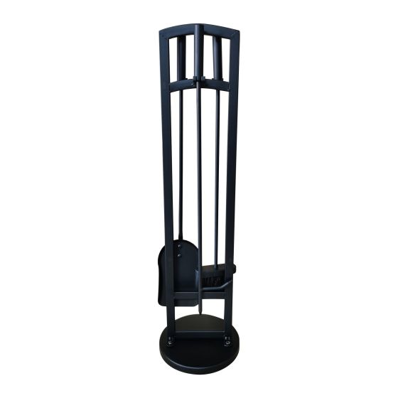 Ensemble d'outils de foyer, Kingston, 29", noir, 4 morceaux