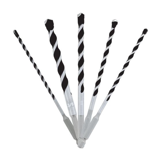 Ensemble de forets multi-matériaux au carbure pour perceuse à percussion, 5 mcx