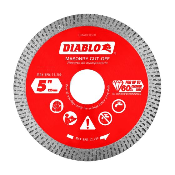 Diamond Continuous Rim Cut-Off Disc for Masonry - 5"