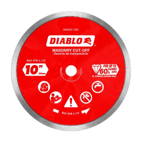 Diamond Continuous Rim Cut-Off Disc for Masonry - 10"