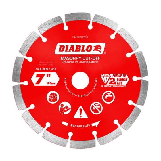 Diamond Segmented Rim Cut-Off Disc for Masonry - 7"