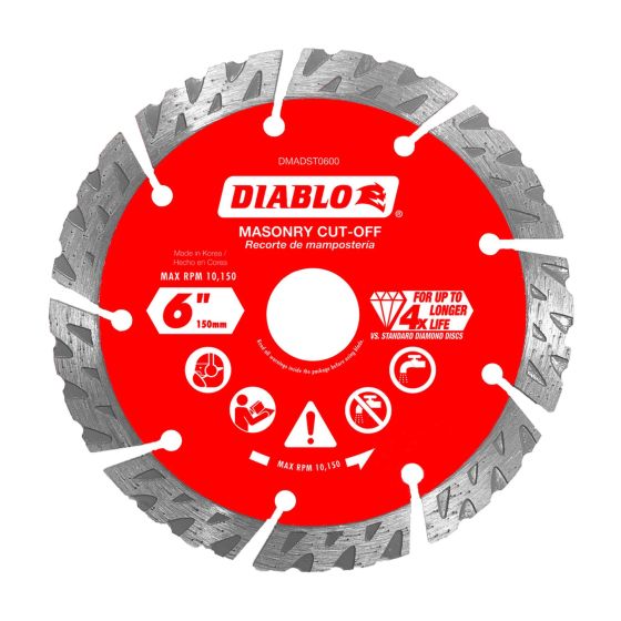Diamond Segmented Turbo Cut-Off Disc for Masonry - 6"