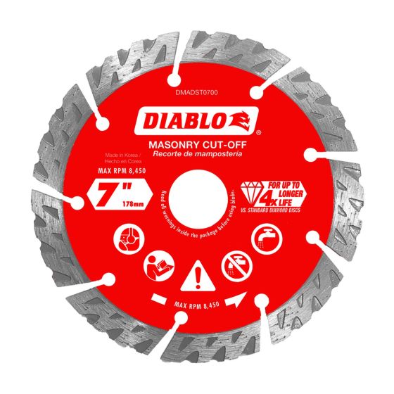 Diamond Segmented Turbo Cut-Off Disc for Masonry - 7"