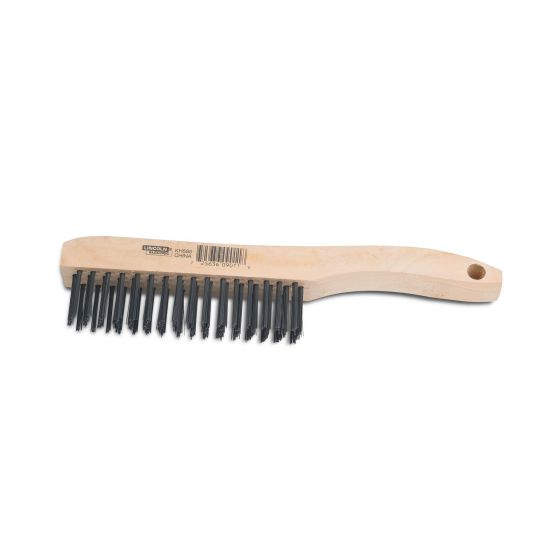 Brosse à fil d'acier au carbone, 4 x 16 rangées, 9 1/2"