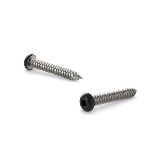 Metal Screw - Colored Pan Head - Square Drive - Self-Tapping Thread -  #8 x 1 1/4" - 8/Pkg