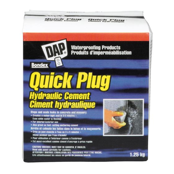Ciment hydraulique et d’ancrage, Quick Plug, gris, 1,25 kg