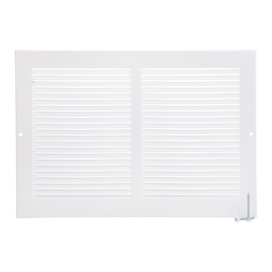 Grille murale, blanc, 8" x 16"