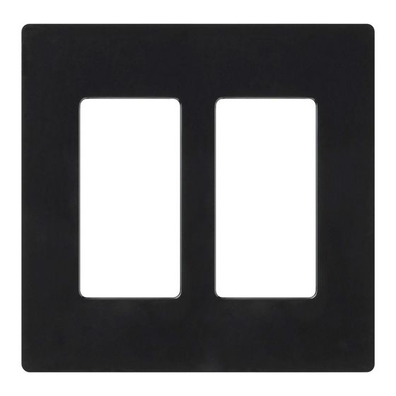Screwless Wallplate - Claro - Double - Black