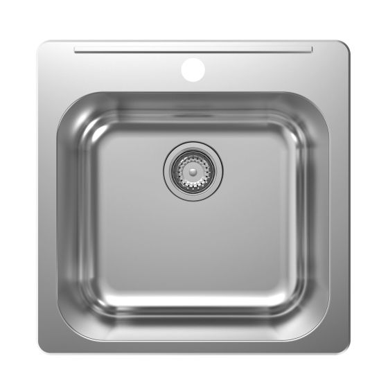 Évier de cuisine simple, inox, 20" x 20 1/2"