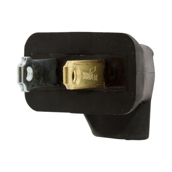 Fiche à angle polarisée, caoutchouc, , NEMA 1- 15P, 15 A/125 V