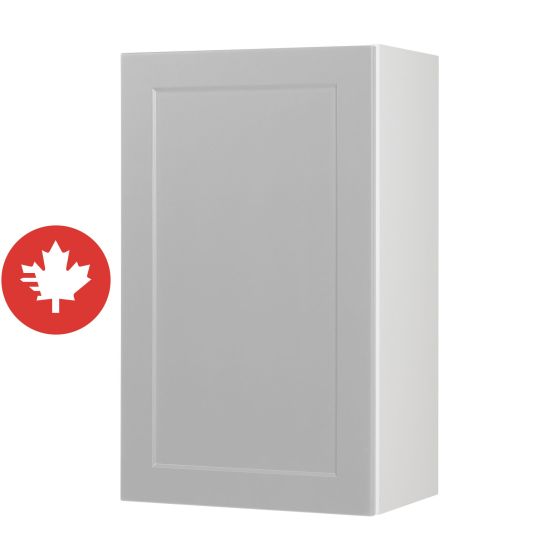 Caisson supérieur 1 porte, Shaker, gris, 18" x 30" x 12 1/2"