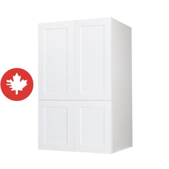 Garde-manger 4 portes, Shaker, blanc, 24" x 49 1/4" x 24"
