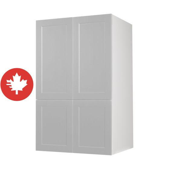 Garde-manger 4 portes, Shaker, gris, 24" x 49 1/4" x 24"