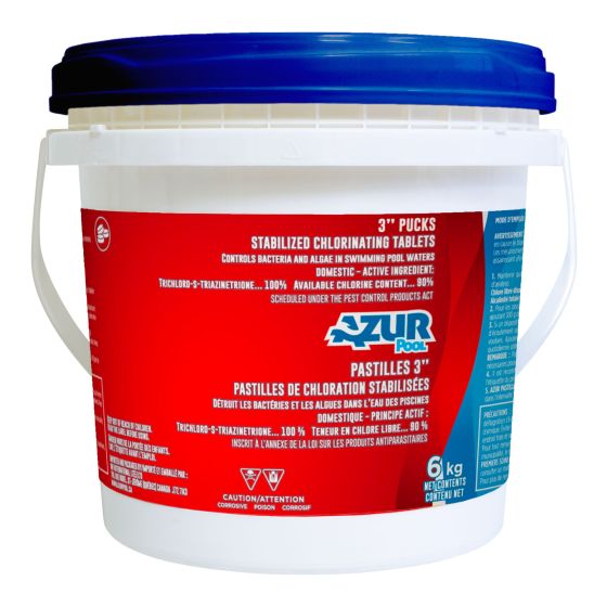 Pastilles de chlore et zinc, 3", 6 kg
