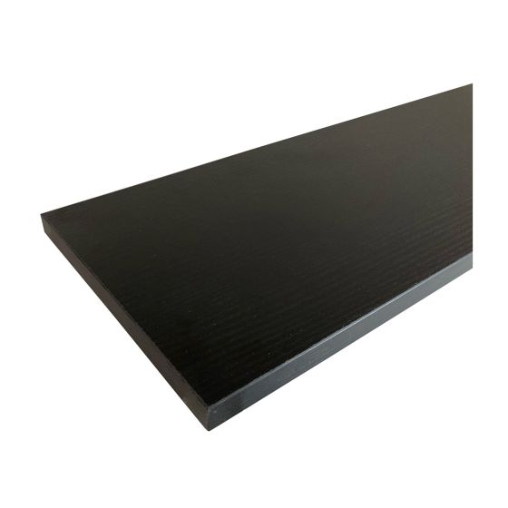 Tablette en mélamine, noir, 8" x 24"