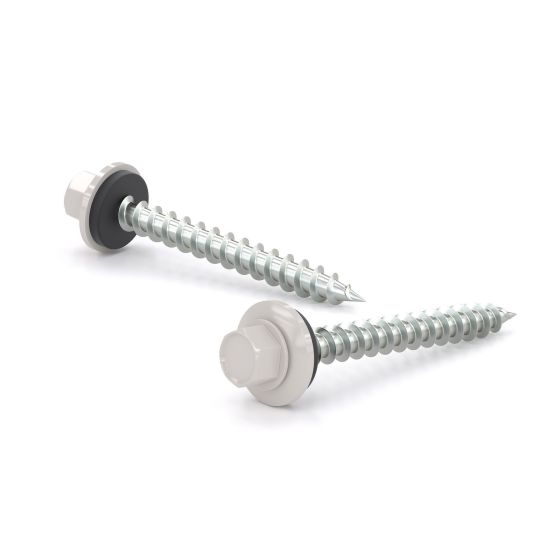 Roofing Screws - #14 x 1" - Self-Tapping - Type A - White - 500/Pkg