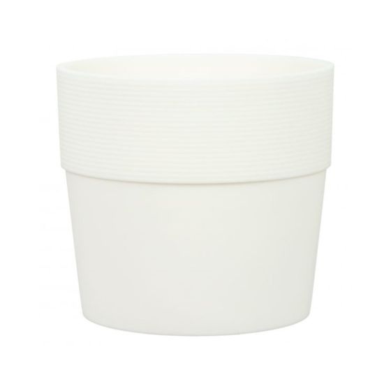 Cache-pot, Groove, intérieur, plastique, blanc, 14 cm