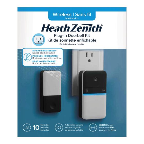 Plug-in Wireless Bell Set - White/Black