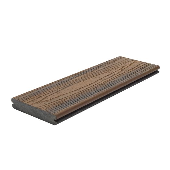 Planche de terrasse, composite, Transcend Tropicals, rainuré, spiced rhum, 1" x 6" x 16'