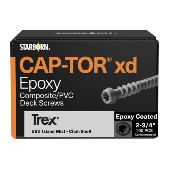 Deck Screws - Trex - Clam Shell and Island Mist - 2 3/4", 100/Pkg