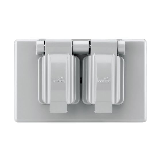 Duplex Receptacle Outlet - Outdoor - Grey