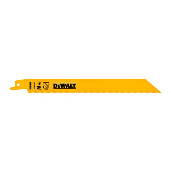 Lames de scie alternative bimétalliques, droite, 18 DPP, 5/pqt, 8"