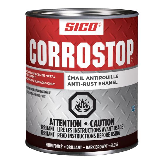 Anti-Rust Enamel - Corrostop - Dark Brown - Gloss - 946 ml