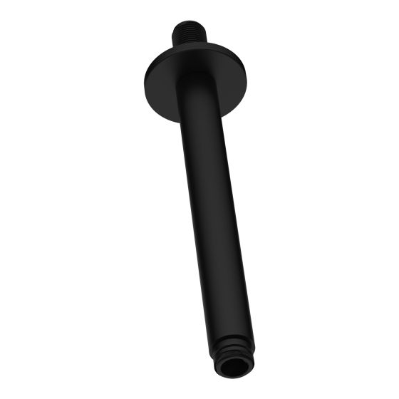 Rond Shower Arm And Flange - Matte Black - 6"