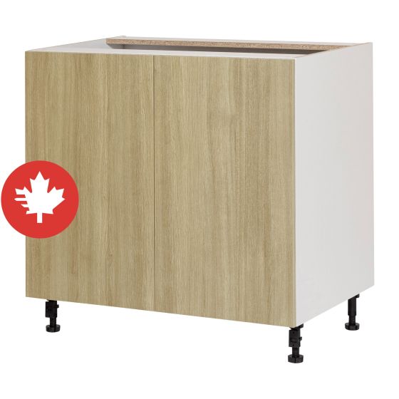Caisson inférieur 2 portes, bois, Beauté Naturelle, 36" x 34 3/4" x 24"