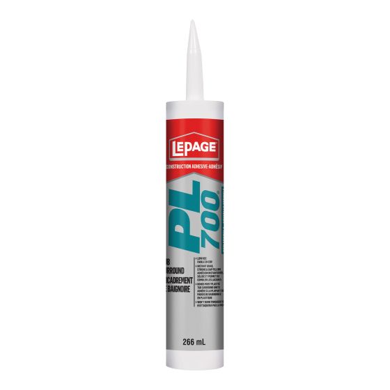Adhésif au latex pour contour de bain, PL 700, 266ml