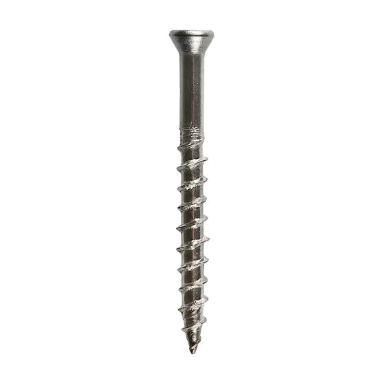 Vis, bois traité, tête plate, inox, #10, 2 1/2", 1 lb
