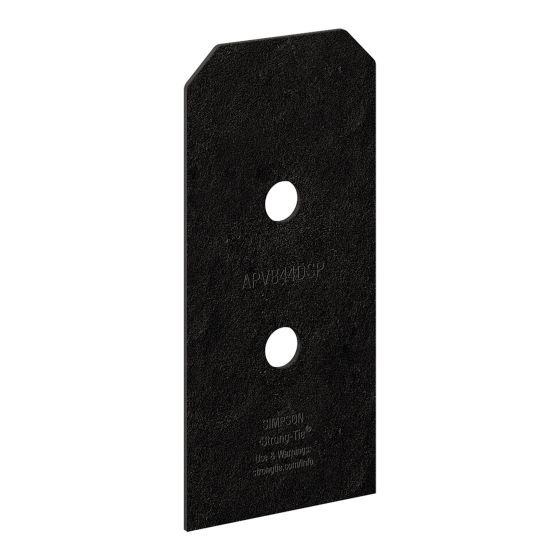 Plaque décorative pour poteau ZMAX, OA AV, noir, 4", 2/pqt