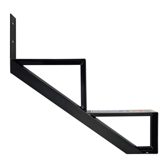 Limon de marche, aluminium, 2 marches, noir, 22 ½"