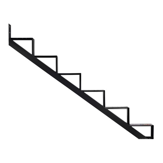 Limon de marche, aluminium, 6 marches, noir, 52 ½"