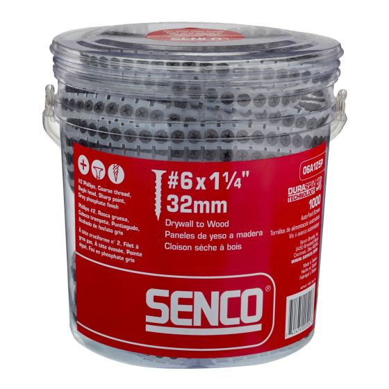 Screws - Drywall To Wood - #6 x 1 1/4" - 1000/pkg