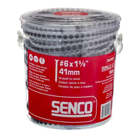 Screws - Drywall To Wood - #6 x 1 5/8" - 1000/pkg