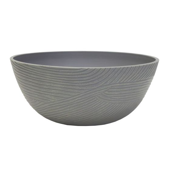 Bowl Planter – Riptide – Gray - 14"